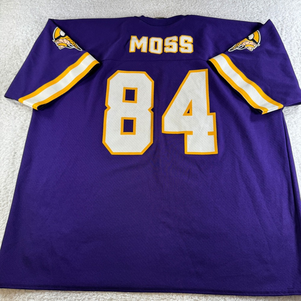 Logo Athletic Randy Moss Jersey Mens XL Purple Excellent Vikings 84 Football